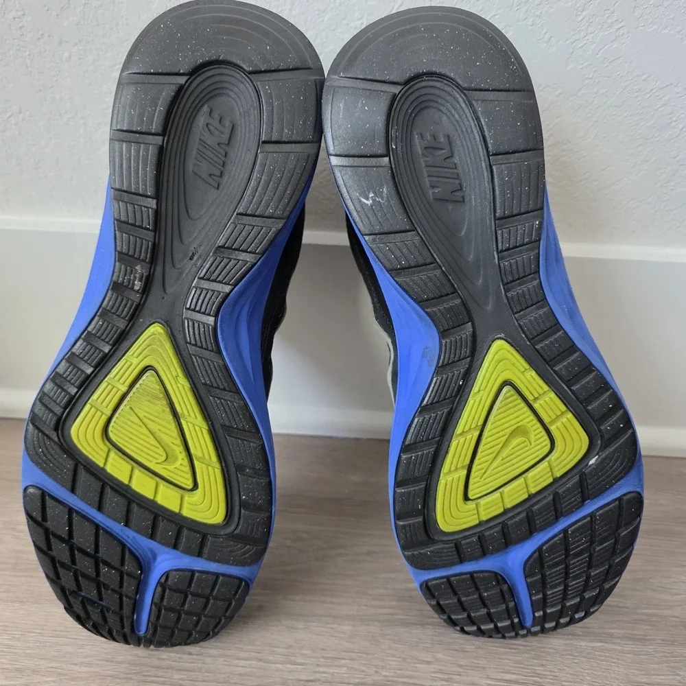 Nike Dual Fusion Run 3 Men 10.5 Black Blue Running‎ Shoes Athletic Gym
